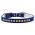 Velvet and Crystal Cat Collar (shown with breakaway safety buckle) - in Blue