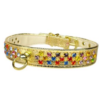 Confetti Crystal Sprinkles Dog Collar - in Gold