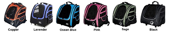 I-GO2 Traveler Roller-Backpack Pet Carrier colors
