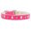 Velvet Crystal and Pyramid Dog Collar - in Pink