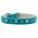 Velvet Crystal and Pyramid Dog Collar - in Turquoise